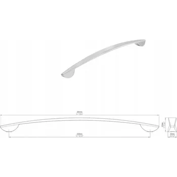 Nábytkové kování Nábytková úchytka SIRO 2307-360ZN1 chrom lesklý