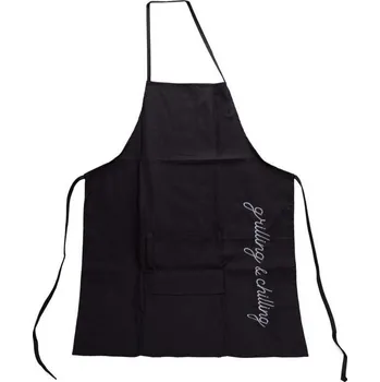 Kuchyňská zástěra Home Styling Collection Bavlněná kuchyňská zástěra, 60 x 84 cm, černá