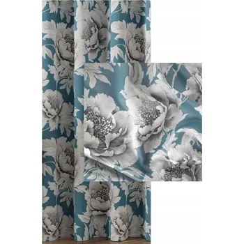 Závěs Závěs Blackout zatemňovací závěs s řasící páskou, květinový vzor, šířka 120 x výška 160 cm