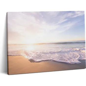 Obraz Obraz Na Plátně Do Studia Rychlá Montáž Východ Slunce Nad Pláží a Mořem