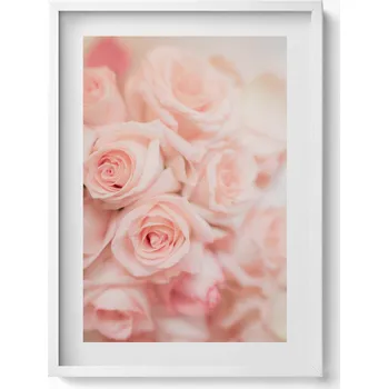 Obraz Dekorativní nástěnný obraz v rámu s grafikou Romantická kytice růží 50x70 cm