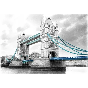 Obraz Obraz Na Plátně Skica Tower Bridge 100x70