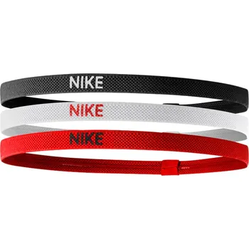 Sada čelenek NIKE Headbands 3-pack Black-White-Red černá/bílá/červená