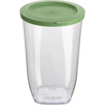 Dóza na potraviny Dóza na sypké potraviny CONNECT, plastová, 1500 ml, zelené víko, KOZIOL