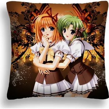 Polštář POLŠTÁŘ ANIME 26 KAMARÁDKY VLASY ORANŽOVÁ ZELENÁ