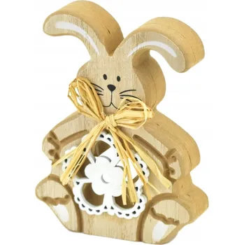 Velikonoční dekorace Velikonoční figurka, dřevěný zajíc, 11,5 cm