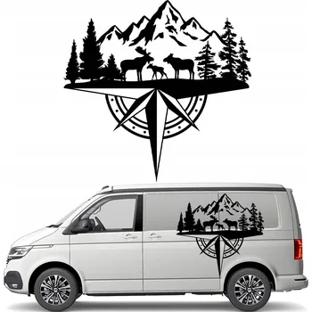 Samolepicí dekorace na vozidlo SAMOLEPKA na auto RŮŽE VĚTRŮ LOS 94 x 91 cm