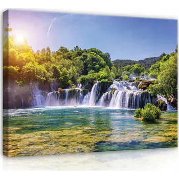 Obraz Obraz Na Plátně VODOPÁD KRAJINA Velký 60x40