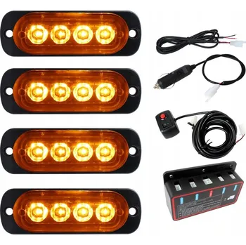 Autoelektronika VÝSTRAŽNÉ LED LAMPY AUTOPŘEPRAVNÍK ASISTENČNÍ STROBOSKOPY MAJÁK IMITACE ORANŽOVÉ