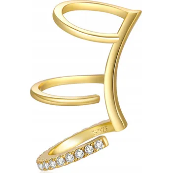 Náušnice Fraise NÁUŠNICE stříbrná S925 se zirkony, pozlacená 14K zlatem