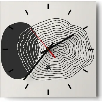 Hodiny Velké nástěnné hodiny 40x40 Abstrakce Skleněné tiché hodiny