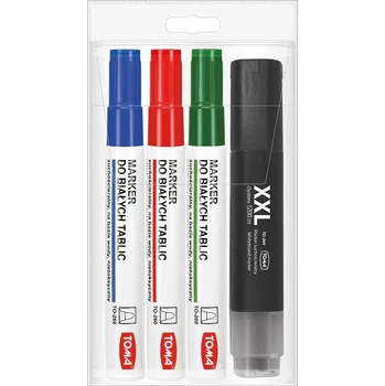 POPISOVAČ NA BÍLÉ TABULE S MAZATELNOU NÁPLNÍ 3 + 1 XXL TOMA