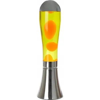Stojací lampa Lávová lampa 45 cm ŽLUTÁ magma Stříbrná
