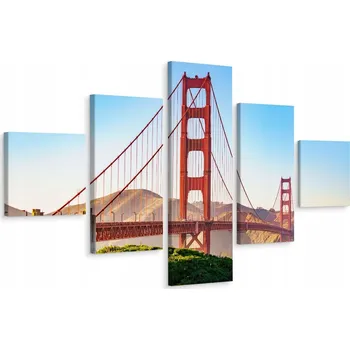 Obraz Vícedílný obraz MOST Golden Gate 3D efekt 200x120 cm