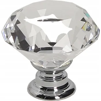 Nábytkové kování Nábytková úchytka knopka stříbrná lesklá 3 x 3 x 2,6 cm