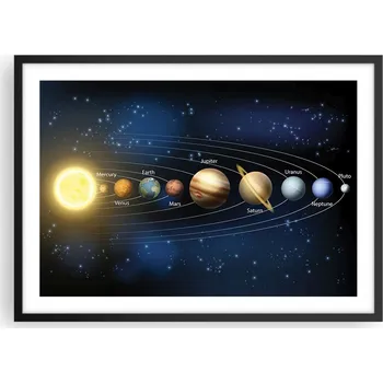 Obraz Plakát v černém rámu do obývacího pokoje ložnice 70x50 kosmos moderní obraz