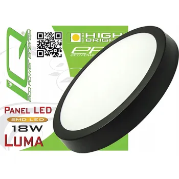 LED panel kulatý Eco Power Energy 21 x 2,2 cm černý