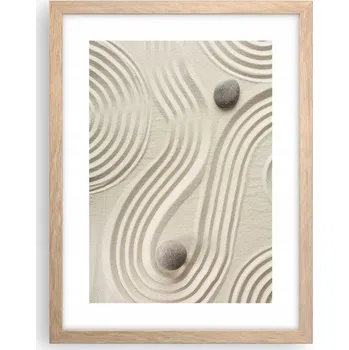 Obraz Obraz plakát v rámu světlý dub do obýváku 30x40 abstrakce plakáty na zeď