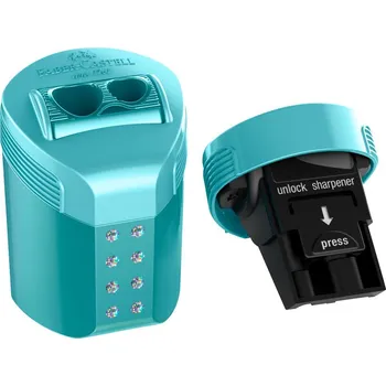 Ořezávátko Ořezávátko ruční, dvojité, s nádobkou Faber-Castell růžové