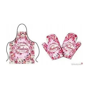 Kuchyňská zástěra SUPER Sada Pro Nejlepší Babičku ZES14BZ Zástěra + chňapka