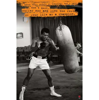 Obraz Plakát Muhammad Ali - Boxovací pytel - bez rámu 61 x 91,5 cm