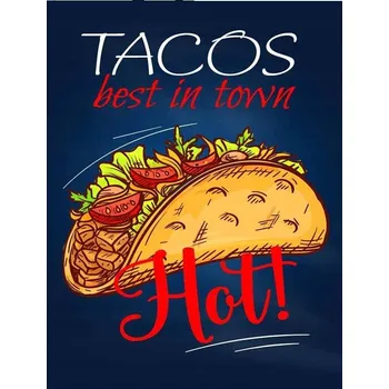 Obraz Cedule Restaurant Menu 2 - Tacos Hot