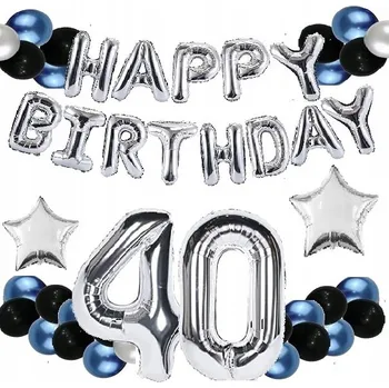 Balónek BALÓNKY k čtyřicátým narozeninám číslice 40 LET