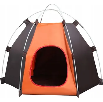 Pelíšek pro psa Przyjaciele Bouda pro psa oranžová 60 cm x 50 cm