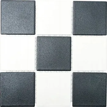 Dlažba C Keramická dlaždice na stěnu i podlahu, černo-bílá, dekorativní dlaždice