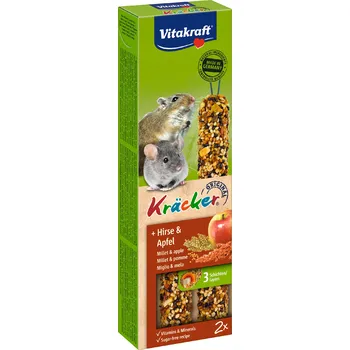 Krmivo pro hlodavce Vitakraft CHOVEX Vitakraft KRÄCKER® myšky proso & jablko 2x56g