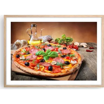 Obraz Plakát v rámu světlý dub obývací pokoj ložnice 70x50 gastronomie moderní obraz