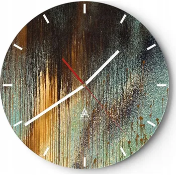 Hodiny Nástěnné hodiny do kuchyně 30x30 Abstrakce Skleněné hodiny do obýváku Tiché