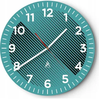 Hodiny Nástěnné hodiny do obýváku 40x40 Minimalismus Kulatý Skleněné hodiny Loft Tiché