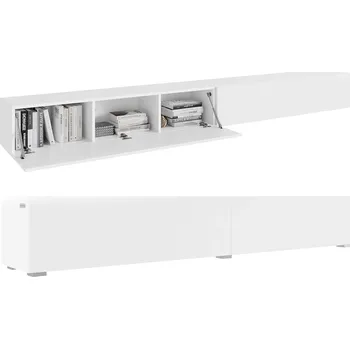 Televizní stolek TV stolek 280 cm pod televizi bílý matný