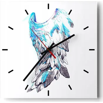 Hodiny Velké nástěnné hodiny 40x40 Abstrakce Skleněné tiché hodiny