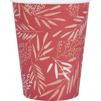 Party nádobí PAPÍROVÉ KELÍMKY VĚTVIČKY ČERVENÉ PÁRTY 270 ML
