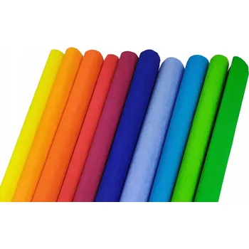 Speciální papír Krepový papír 50x200 cm, sada 10 barev, Mix-1