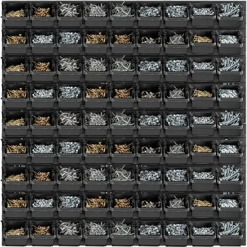 DÍLENSKÁ STĚNA / PANEL NA NÁŘADÍ 78x78cm + 81 DÍLŮ - GARÁŽ, DÍLNA, BOX NA NÁŘADÍ