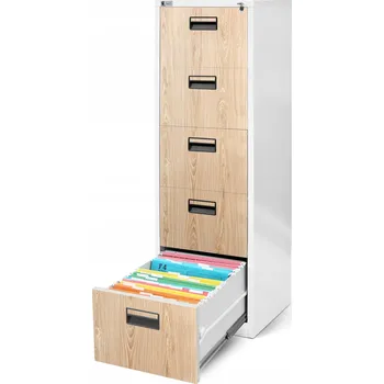 Šatní skříň Skříň Kovová sloupek Eco Design JAN NOWAK SARA V005 bílá/dub sonoma