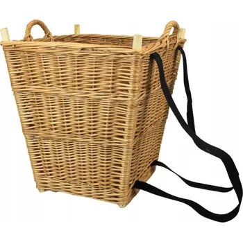 Koš na dřevo proutěný hnědý