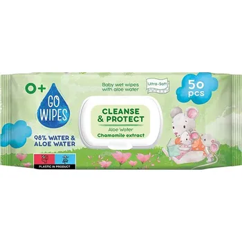 Dětský vlhčený ubrousek GoWipes s Aloe vodou a heřmánkem 50 ks