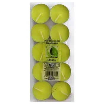 Svíčka Parafínové čajové svíčky Lemon Raf-Pol 10 ks