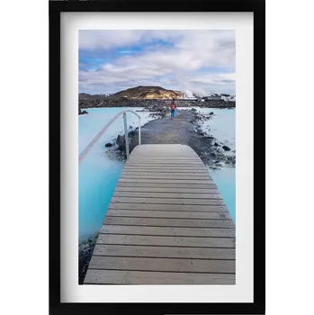 Obraz Dekorativní nástěnný obraz v rámu s grafikou loft - Island, 40x60 cm