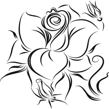 Samolepící dekorace Samolepka na stěnu Drukant květina černá 100x100 cm