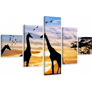 Obraz Vícedílný obraz ŽIRAFY Zvířata Savany 3D 250x150