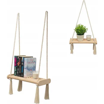 police Dřevěná police MAMOI 41,5 x 19,5 cm světlý dub