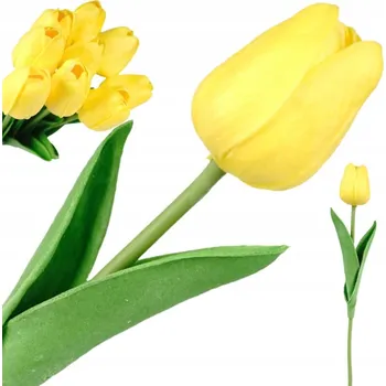 umělá květina Tulipán tulipán s umělý květ, jednoduchý jako živý, se žlutými lístky