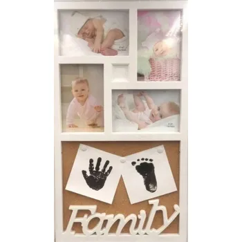 Obraz RÁMEČEK NA 6 FOTOGRAFIÍ 3D MULTIRÁMEČEK FOTO KOLÁŽ 50cm FAMILY NÁSTĚNNÝ NA SKŘÍŇKU 6v1