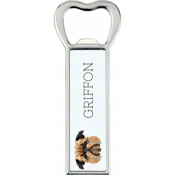 Otvírák Bruselský grifonek - otvírák na lahve s geometrickým psem