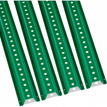 Plotový sloupek 6FT U-kanálový sloupek plotu, balení 4 kusů zelených pevných ocelových sloupků pro těžké použití, ocelový plotový U-kanálový sloupek pro zahradu, dvůr, farmu nebo dopravní křižovatku